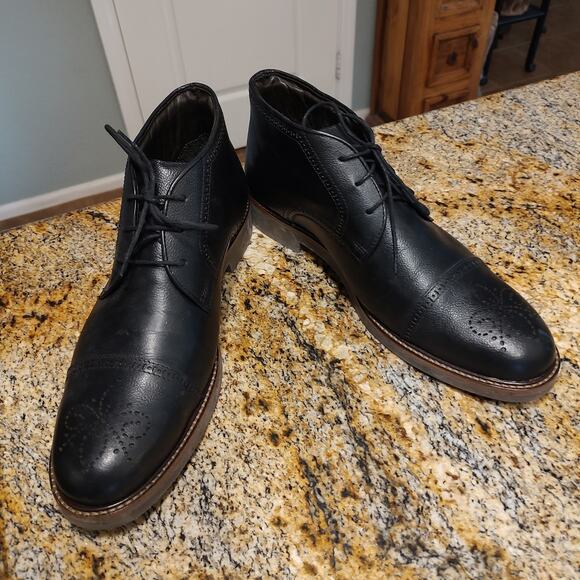 Marc Joseph Black Leather Chukka Boots Size 11.5, Made in Brazil, LVL 015 - Picture 2 of 15